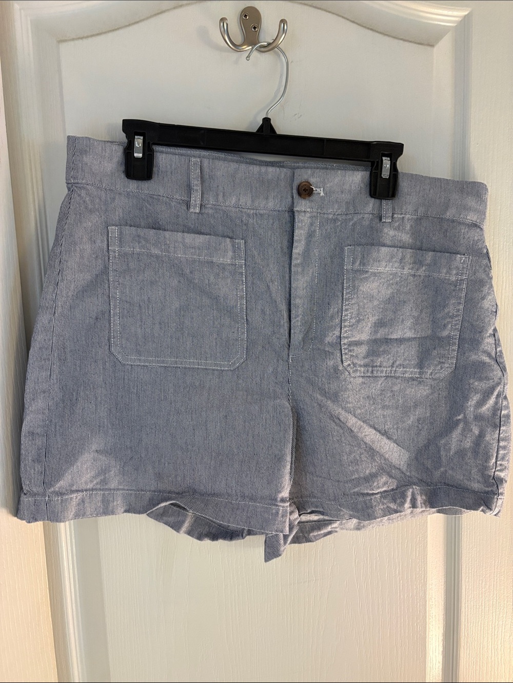 J. Crew Light Blue High-Waist Casual Pocket Shorts